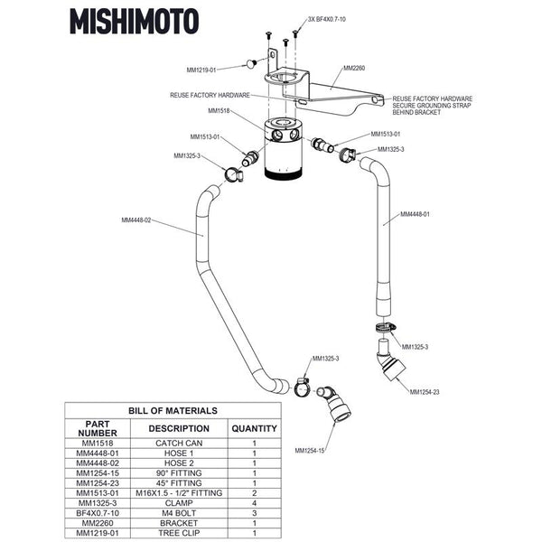 Mishimoto 11-14 Ford F-150 V8 Baffled Oil Catch Can - Black