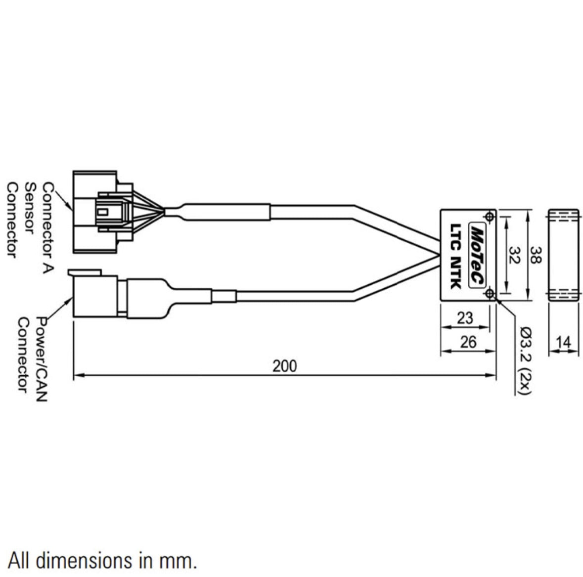 MoTeC Lambda to CAN (LTC-NTK)