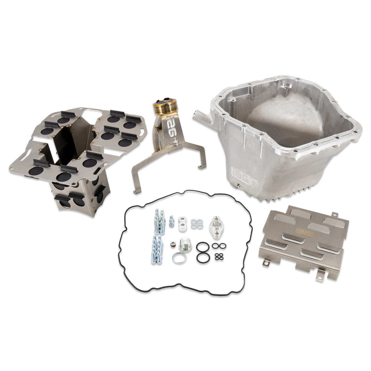 IAG EJ Competition Series Oil Pan Package (Silver Pan / Pickup / Comp Baffle / Windage Tray) For WRX, STI, LGT, FXT
