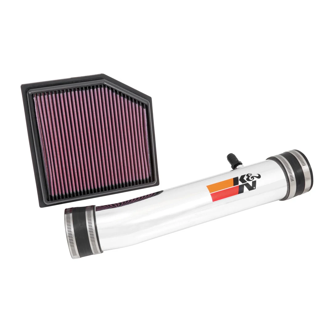 K&N 69 Series Performance Typhoon Intake Kit - Polished for 14-24 Lexus RC350 3.5L V6