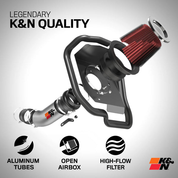 K&N 69 Series Performance Typhoon Intake Kit - Polished for 14-24 Lexus RC350 3.5L V6