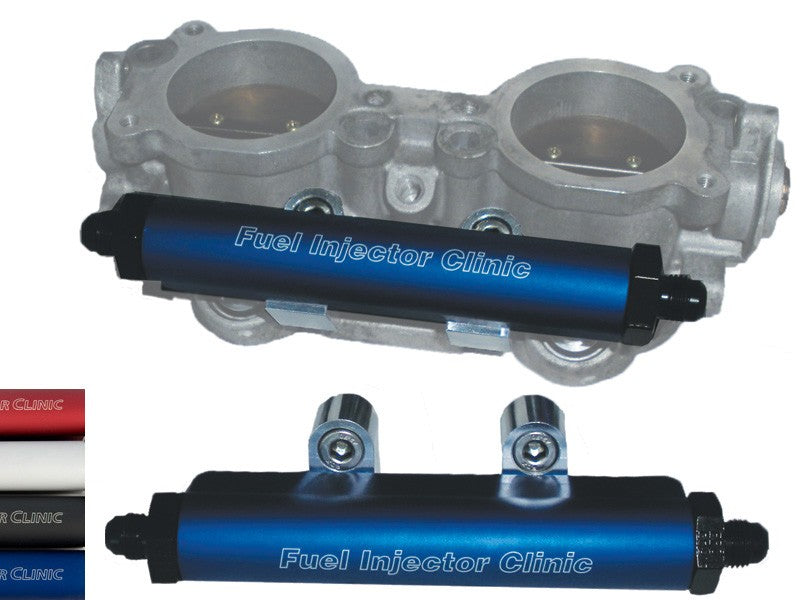 Subaru STi ('04 -'06) OR Legacy GT ('05-'06) Top Feed Conversion Fuel Rails With -8 Inlet & -6 Return Fittings