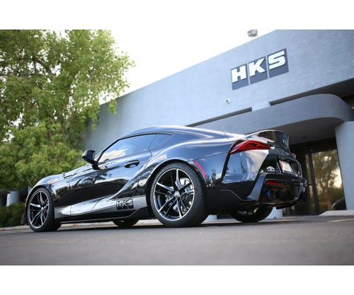 HKS 2019+ Toyota GR Supra w/o OPF Dual Hi-Power Titanium Tip Catback Exhaust